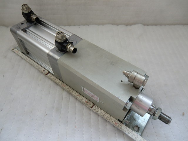 Rexroth Pneumatikzylinder mit Arretierzylinder Hub 100 mm