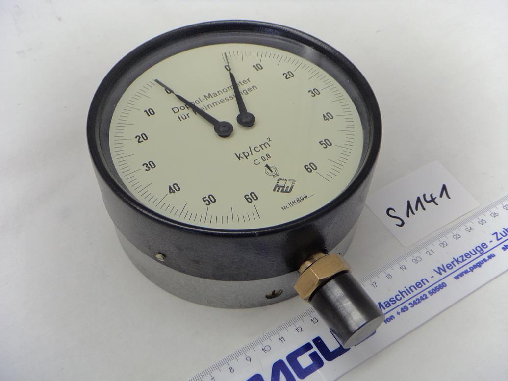 Doppel-Manometer 2x 0 - 60 bar