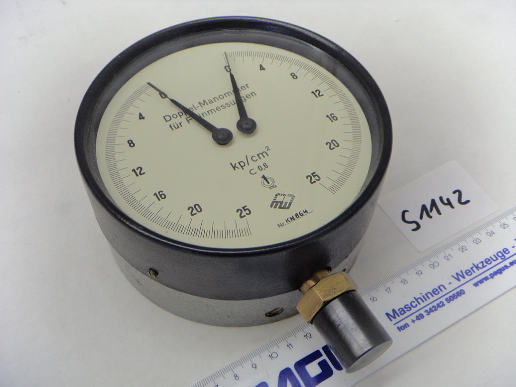 Doppel-Manometer 2x 0 - 25 bar