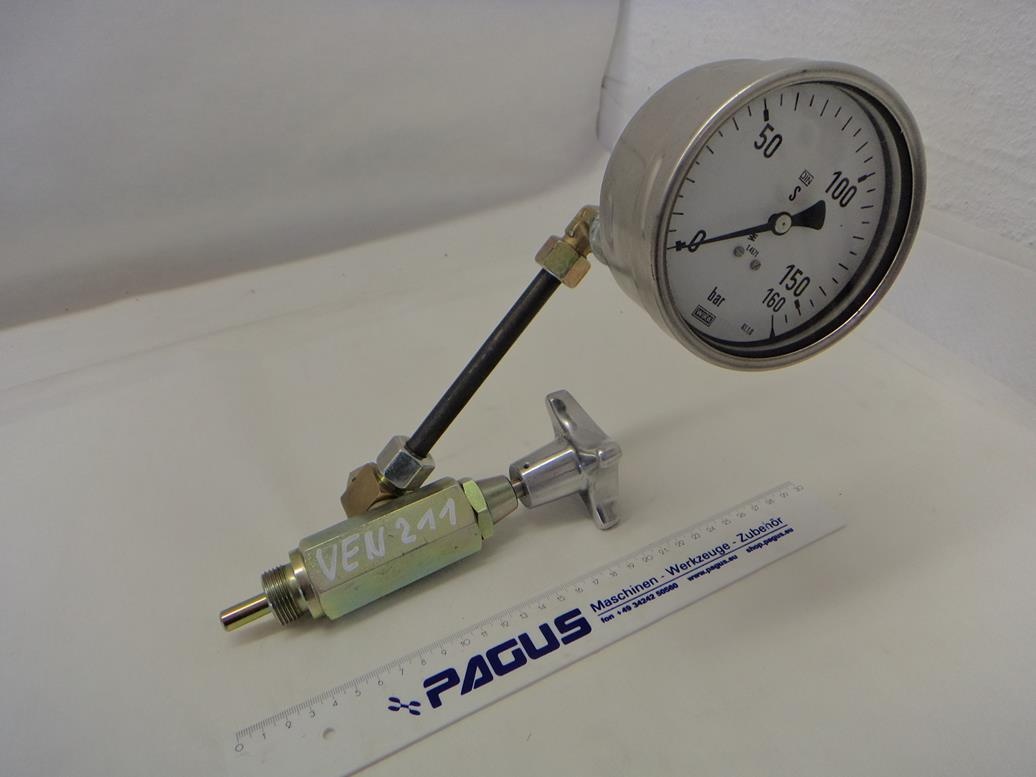 Manometer mit Absperrventil 160 bar