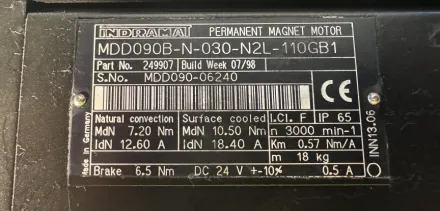 Indramat-Rexroth MDD090B-N-030-N2L-110GB1 Motor – RESALE