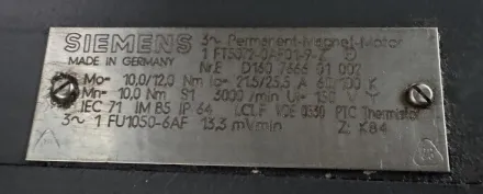 Siemens 1FT5072-0AF01-9-Z Motor – RESALE