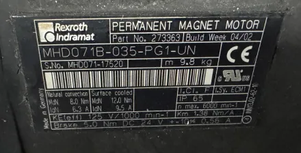 Indramat MHD071B-035-PG1-UN Motor – RESALE