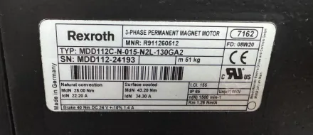 Indramat MDD112C-N-015-N2L-130GA1 Motor – RESALE