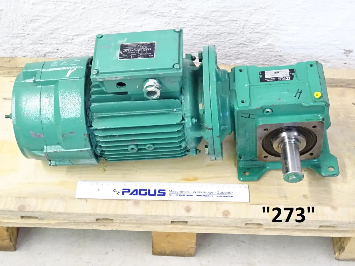 Unelec Getriebemotor mit Bremse 1,1 kW, 29,2 U/min