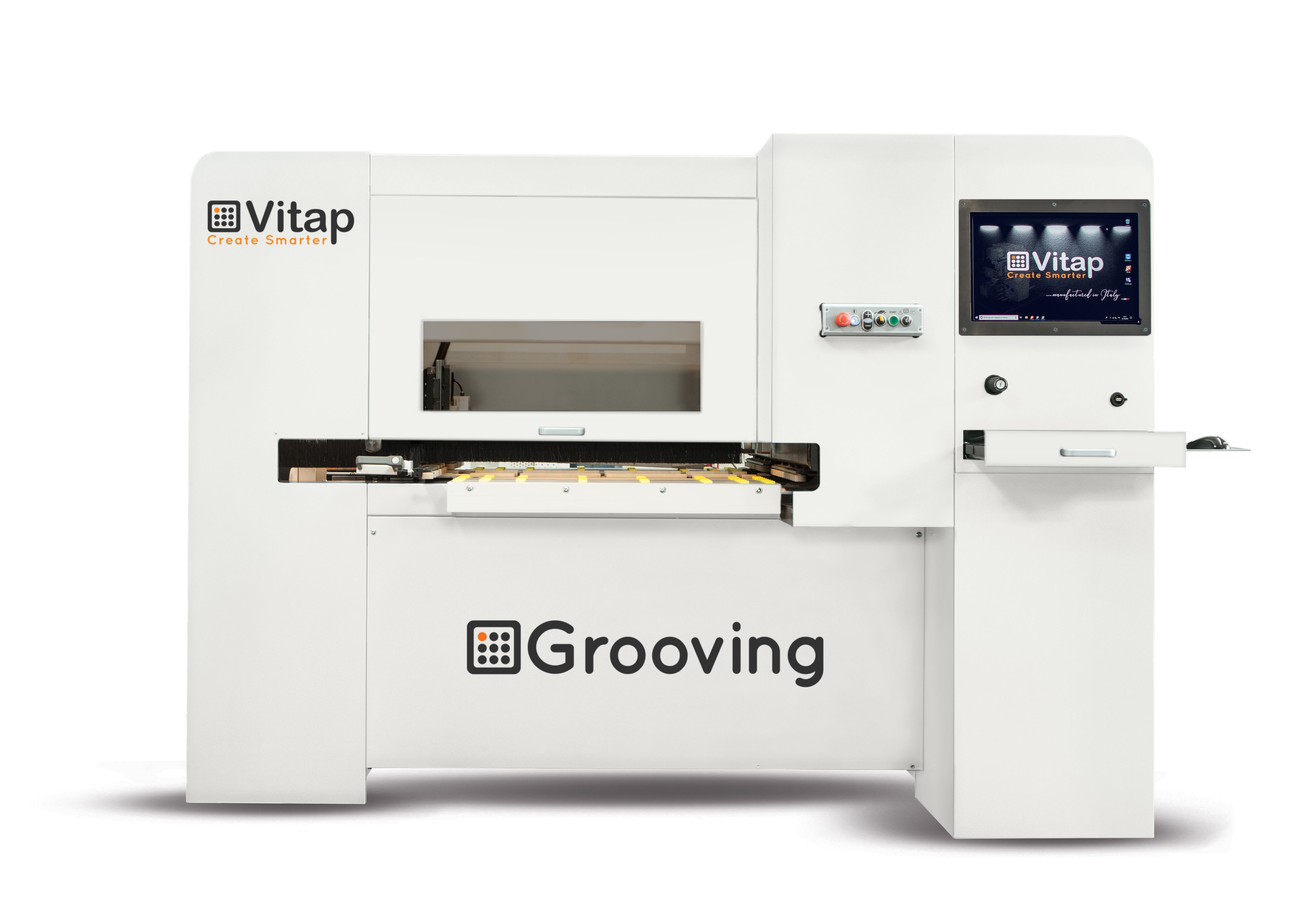 Vitap GROOVING Durchlaufnutmaschine für Akustikplatten, – RESALE