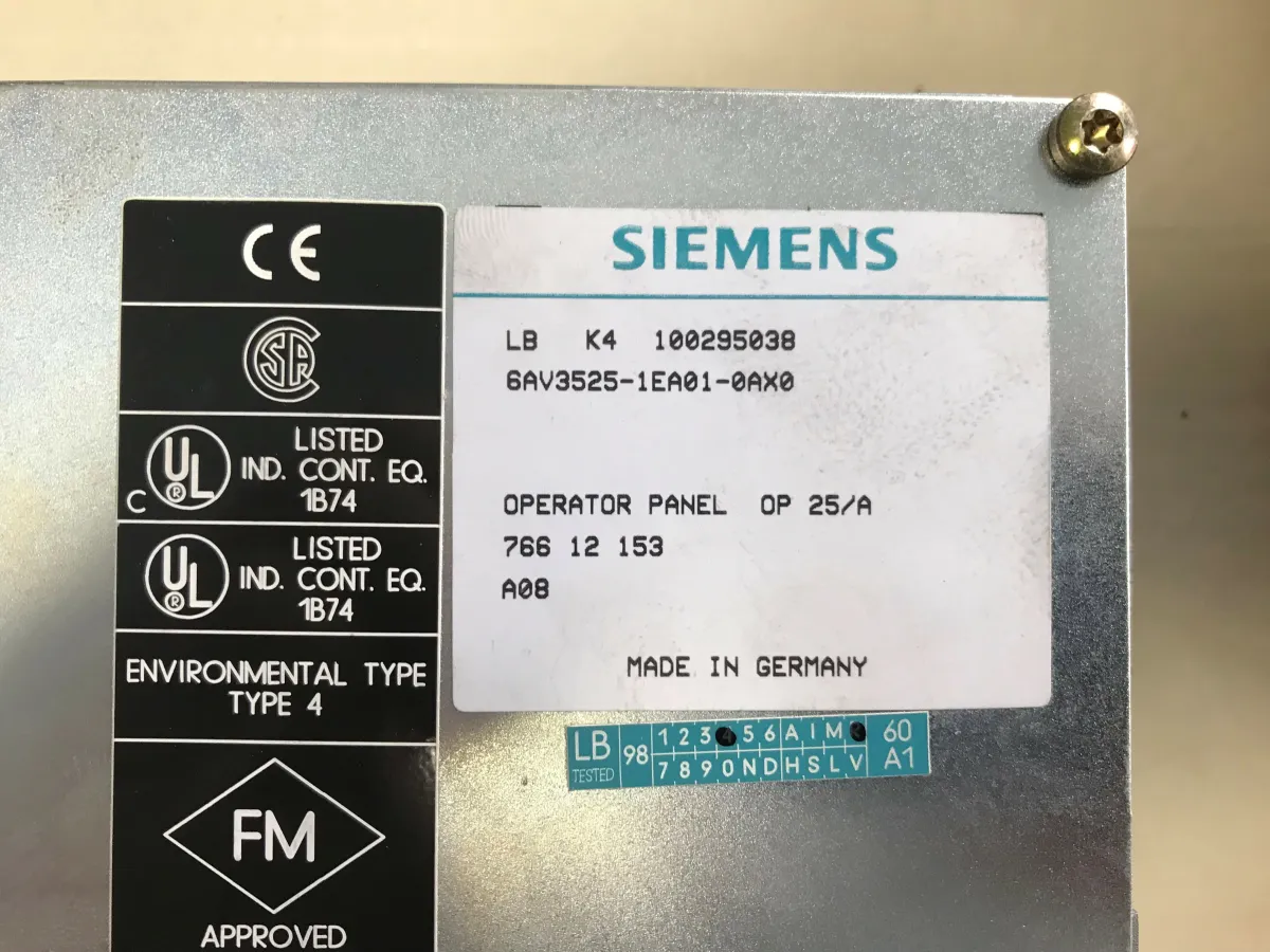 Siemens Simatic OP25A 6AV3525-1EA01-0AX0 Simatic Coros OP25 - 6AV3525-1EA01-0AX0