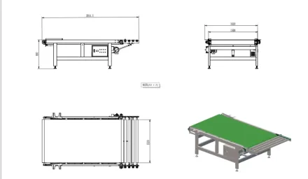 Purete Transportband PRT-C3413 Länge 4000 mm Arbeitsbreit Transportband – RESALE