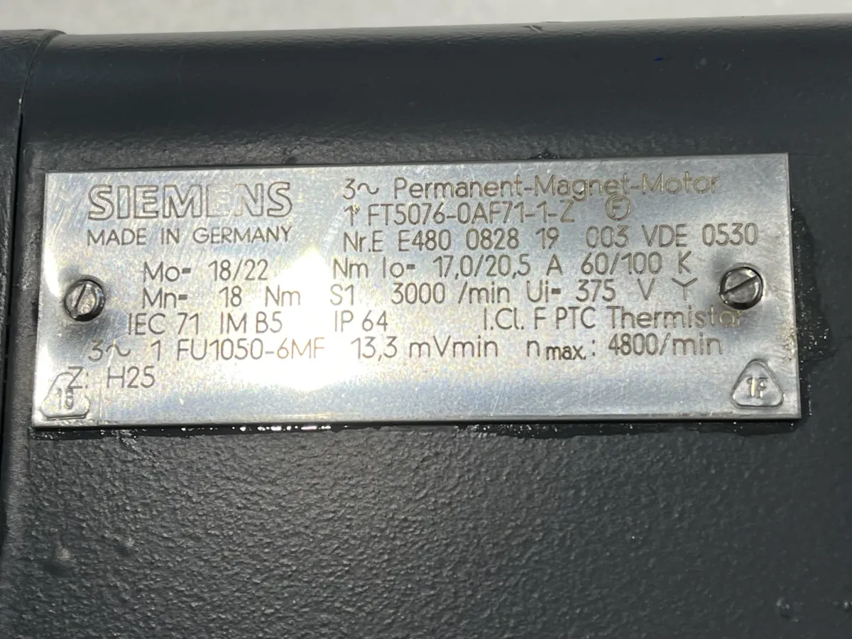 Siemens Permanent Magnetmotor FT 5076-OAF71-1-Z Motoren und Getriebe