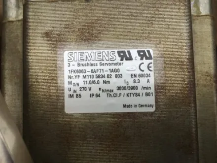 Siemens Bürstenloser Sevomotor Motoren und Getriebe – RESALE
