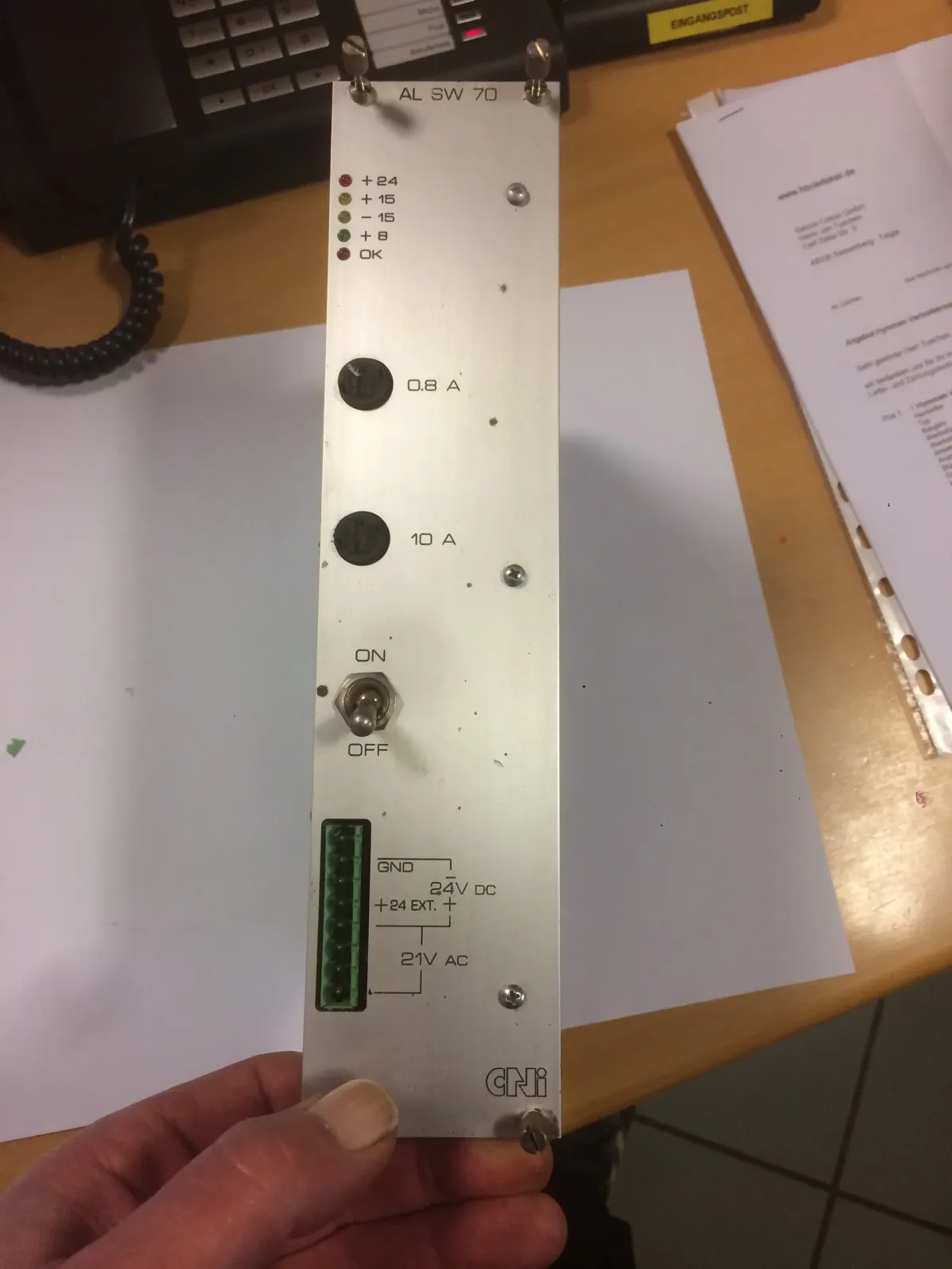 Biesse C.N.I Steuerspannung Versorgungsmodul AL SW 70 Elektronikkarten