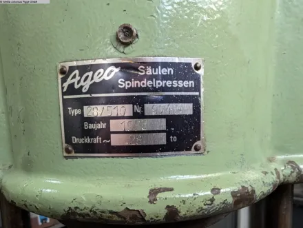 Ageo 28/510 Handspindelpresse – RESALE