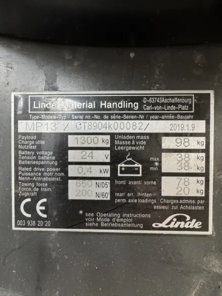 Linde MP 13 / Lagertechnik – RESALE