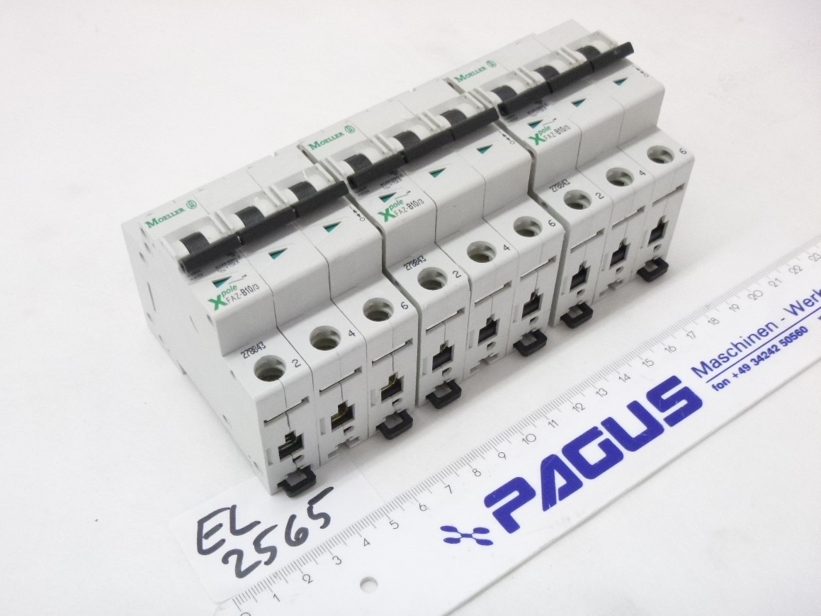 Moeller Leitungsschutzschalter FAZ-B10/3, 3 Stück