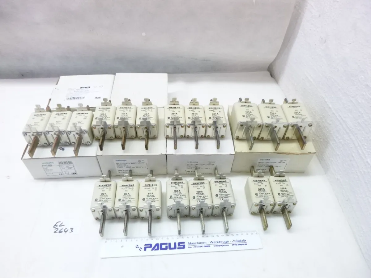 Siemens NH-Sicherungssortiment NH2 63 - 355 A, 29 Stück