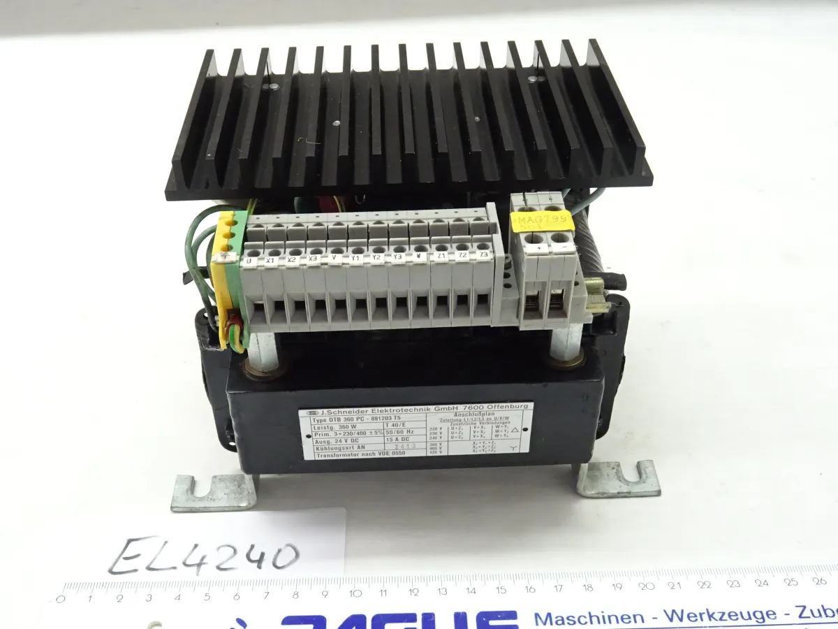 Transformator Typ: DTB 360 PC - 891203 T5, mit Gle