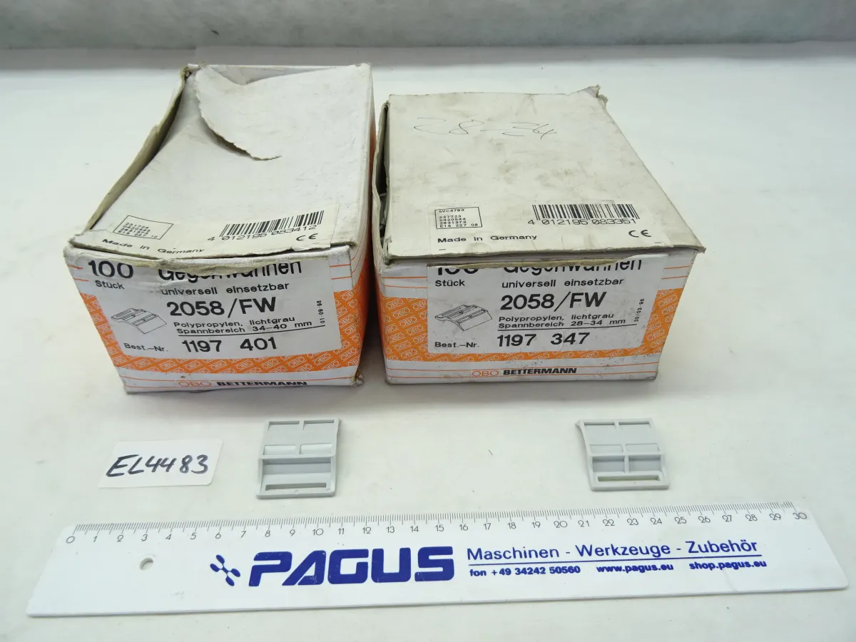 Gegenwannen 2058/FW, 100x 34-40 mm, 100x 28-34 mm,