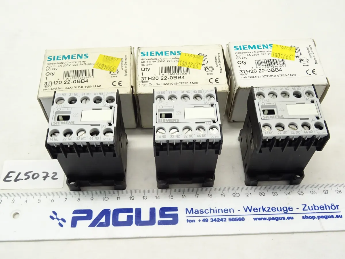 Siemens HilfsschÃ¼tz 1,5 kW, 3 StÃ¼ck