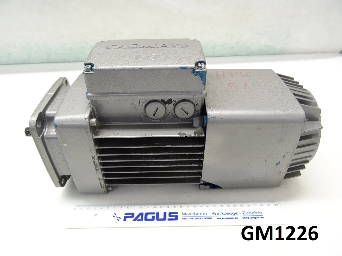 DEMAG Getriebemotor mit Bremse 0,13 / 0,50 kW, 380 / 190