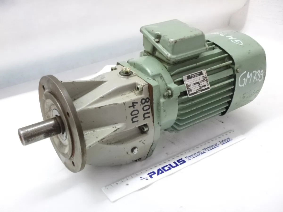VEM Getriebemotor mit Bremse 0,3/0,55 kW, 40/80 U/min