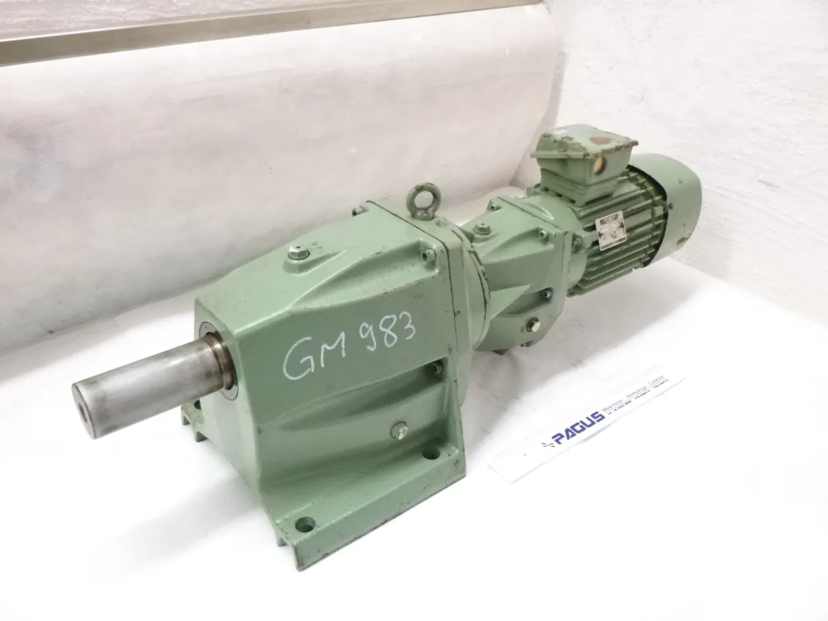 VEM Getriebemotor mit Bremse 0,55 kW, 12,5 U/min