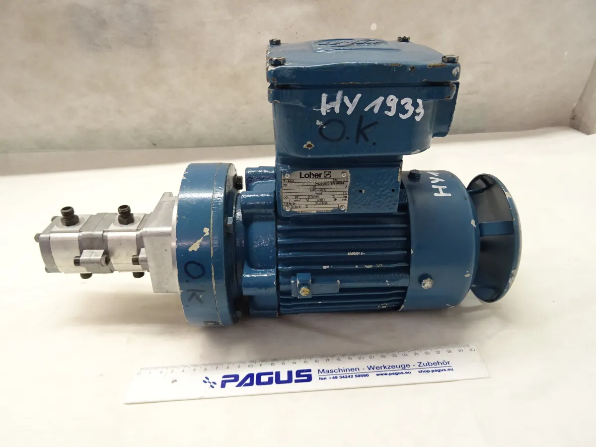 Doppelhydraulikpumpe 2x 05D025, mit Motor 0,25 kW