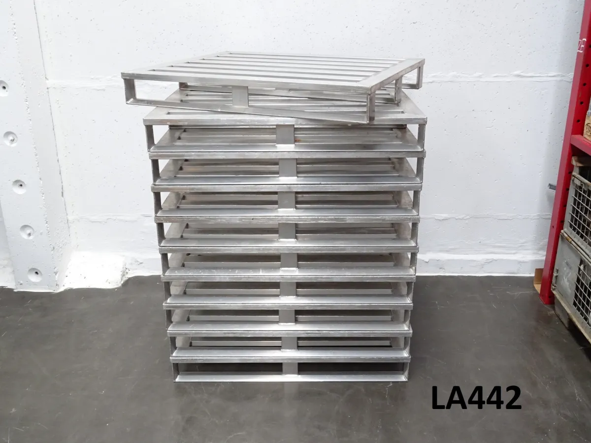 Aluminiumpalette 1200 x 1000 mm, mit drei Kufen
