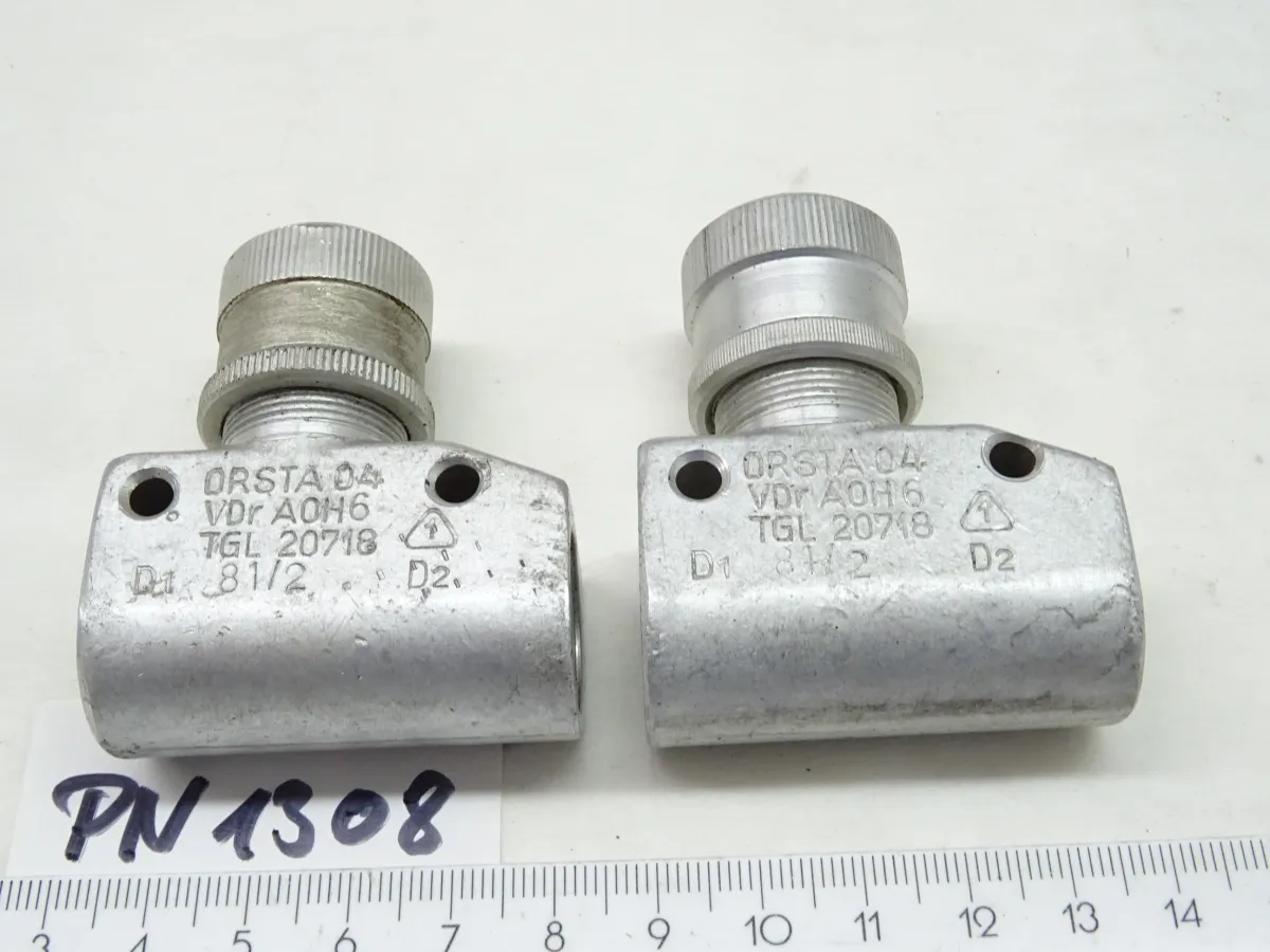 ORSTA Pneumatik Drosselventil AOH NW6 TGL 20718, 2 Stück