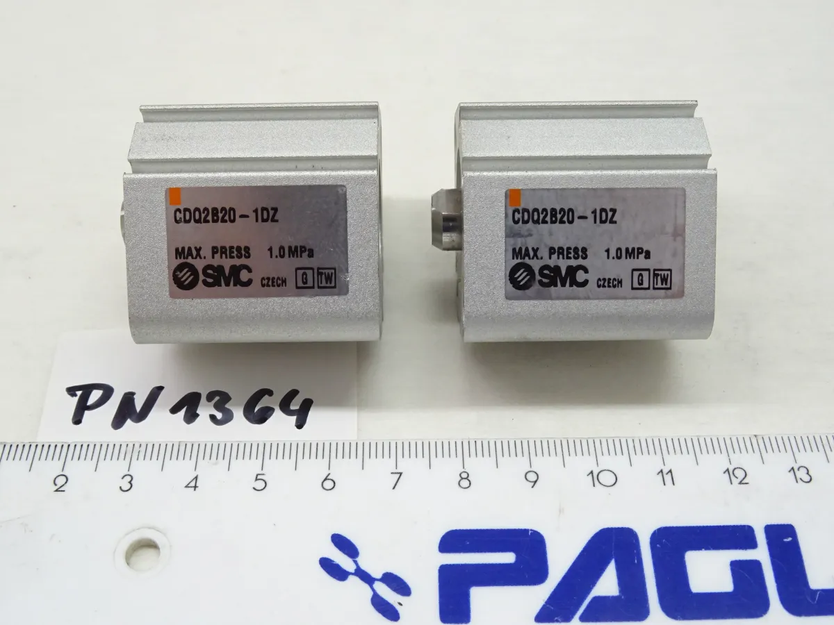 SMC Kompaktzylinder Hub 1 mm, CDQ2B20-1DZ, 2 StÃ¼ck