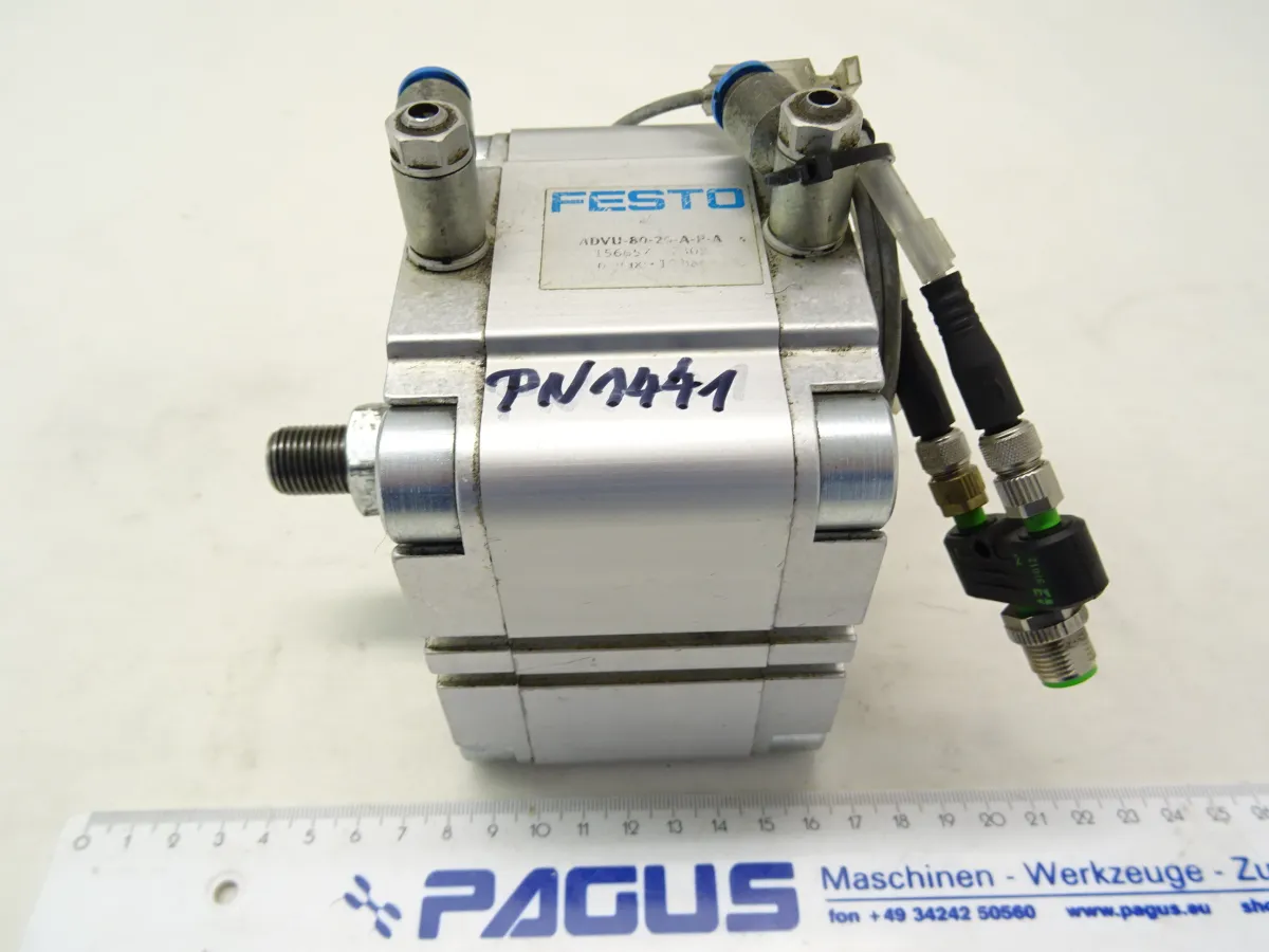Festo Kompaktzylinder Hub 25 mm, ADVU-80-25-A-P-A