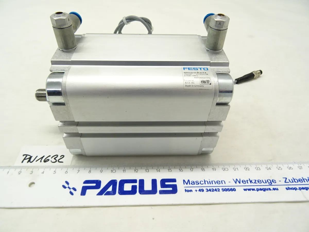 Festo Kompaktzylinder Hub 80 mm, ADVULQ-63-80-A-P-A