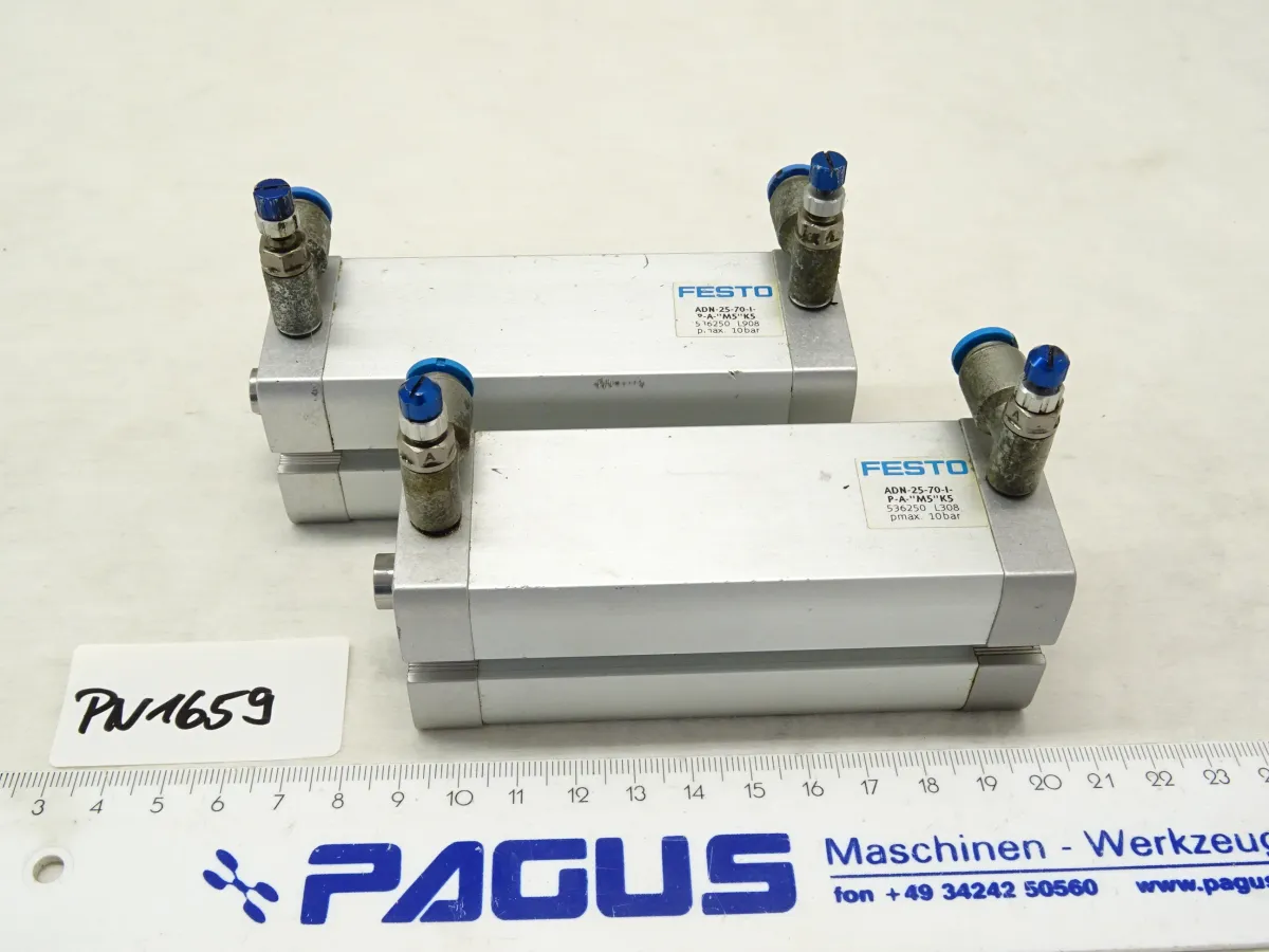 Festo Kompaktzylinder Hub 70 mm, ADN-25-70-I-P-A, 2 StÃ¼