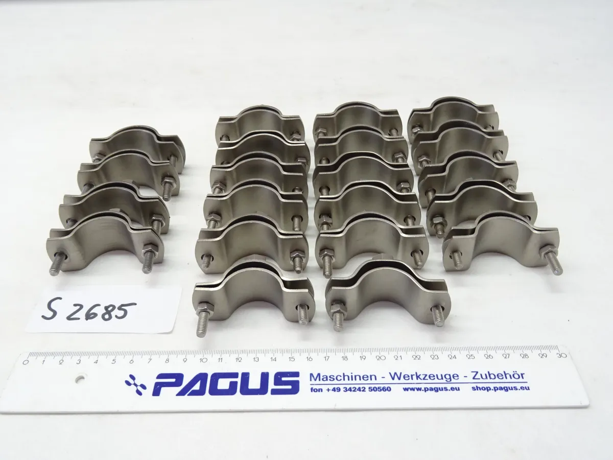 Zweiteilige Edelstahl-Rohrschelle, 4x 3/4 " ( Zoll