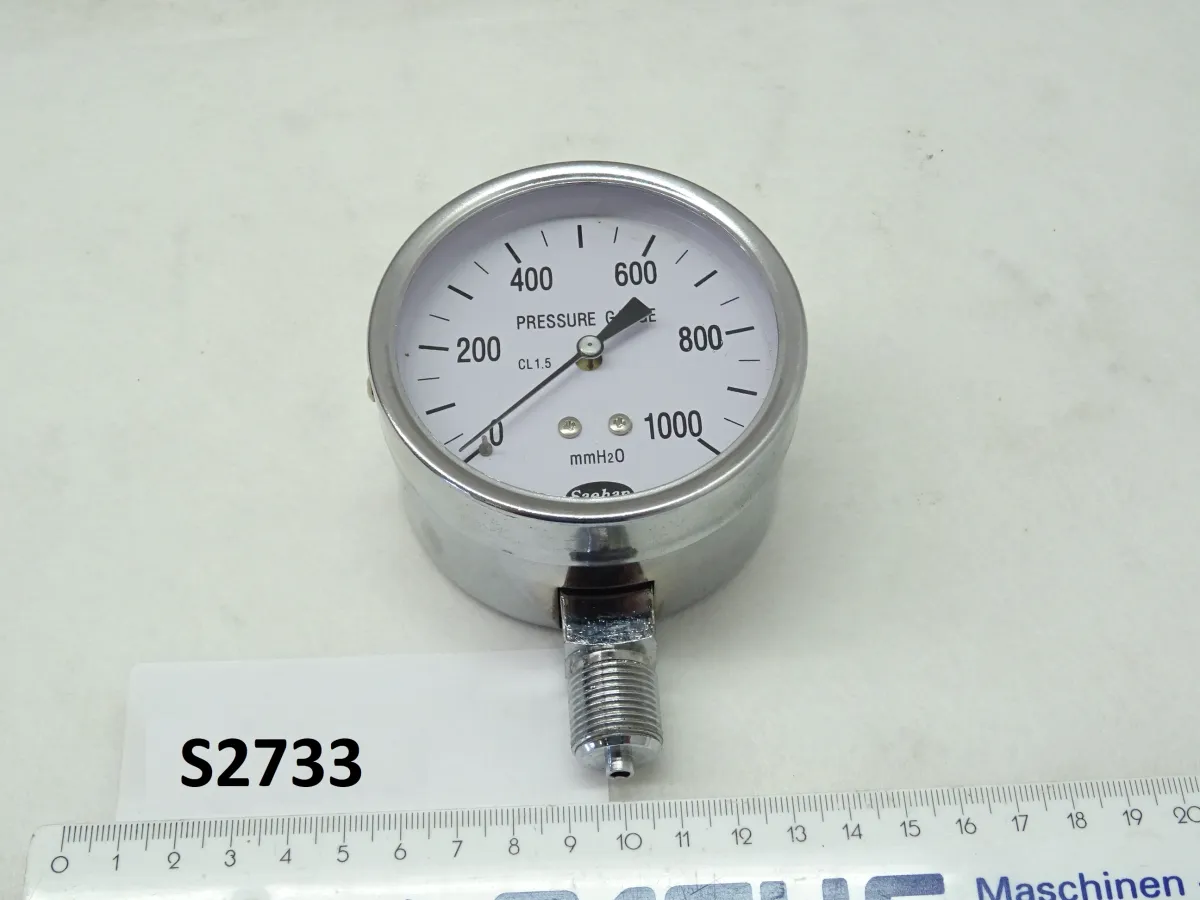 Manometer, Ã? 80 mm, 0 - 1000 mmH2O