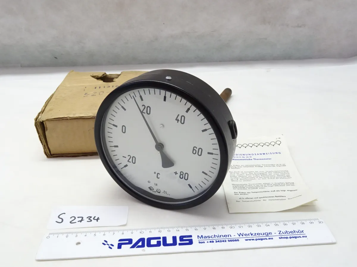 Manometrisches Thermometer -20 - +80 °C, Typ: 181