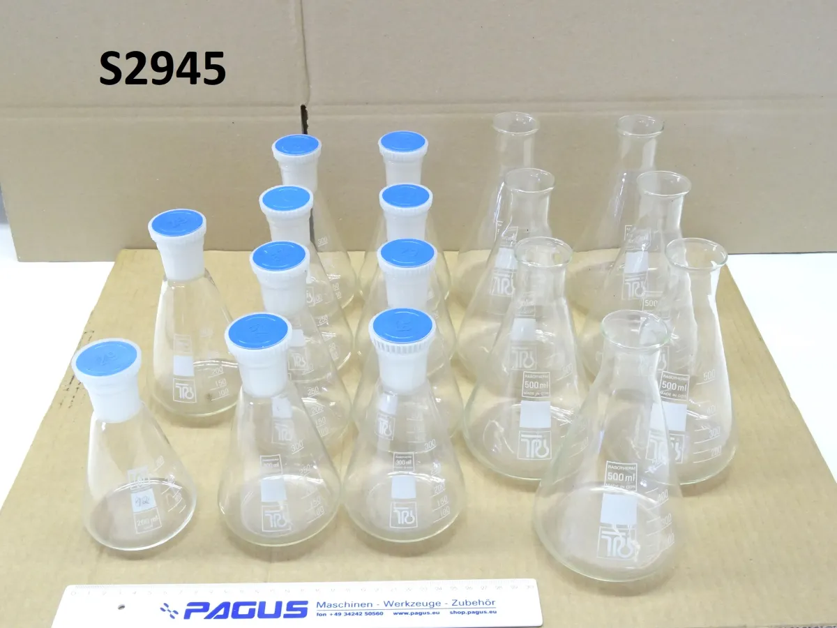 Sortiment Erlenmeyerkolben 7x 500 ml, 9x 300 ml, 1