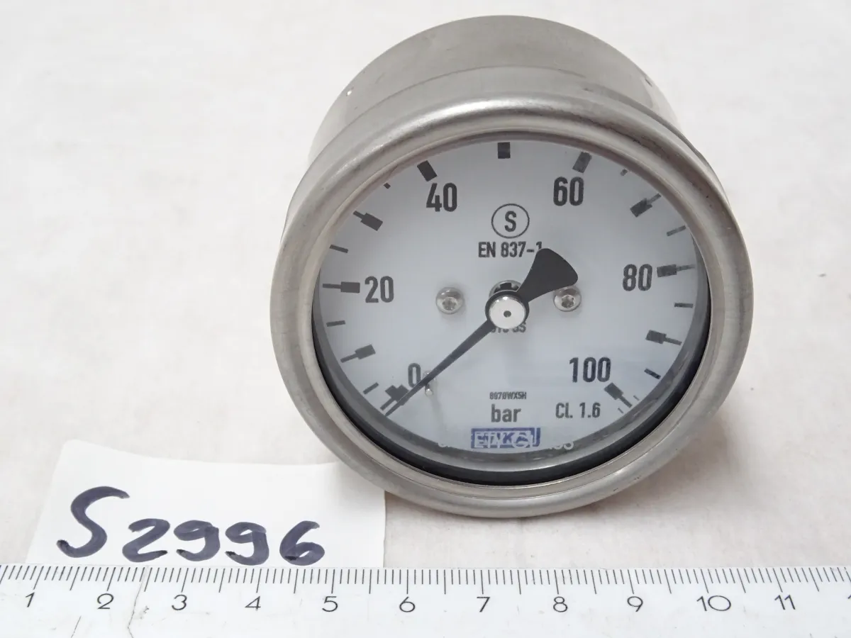 Chemie-Manometer, Ã? 63 mm, 0 - 100 bar