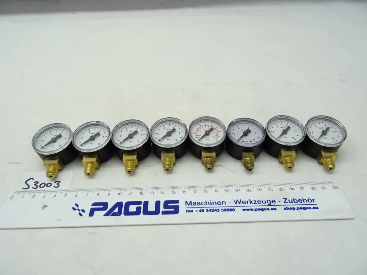 Manometer, senkrecht, Ã? 40 mm, 0 - 10 bar, 8 StÃ¼