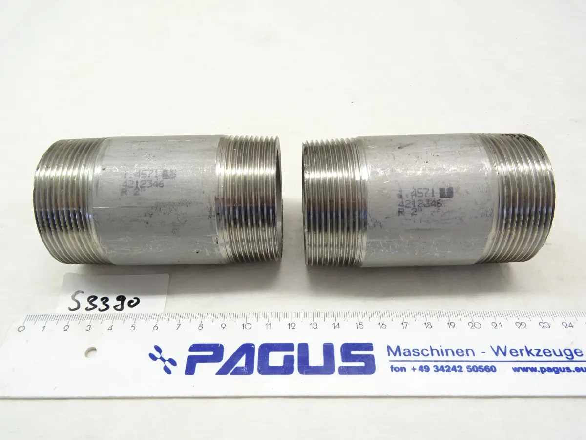 Rohrdoppelnippel 2 Zoll x 100 mm, 2 StÃ¼ck
