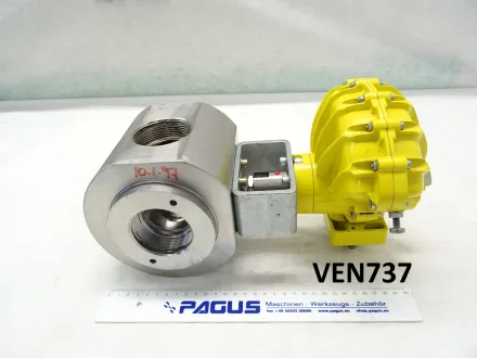 3-Wege Kugelhahn mit pneumatischem Ventilantrieb, – RESALE