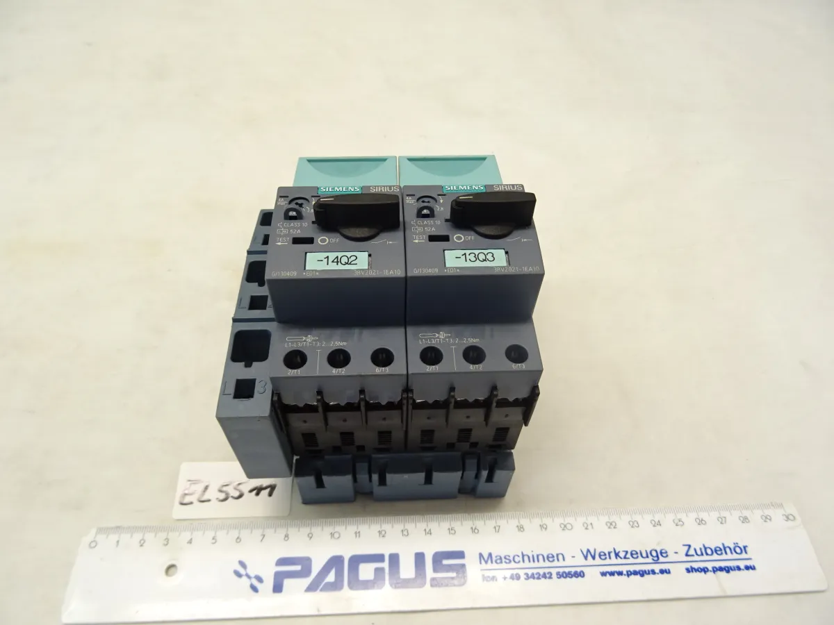Siemens Motorschutzschalter 2,8-4 A, 3RV2021, 2 Stück, mit