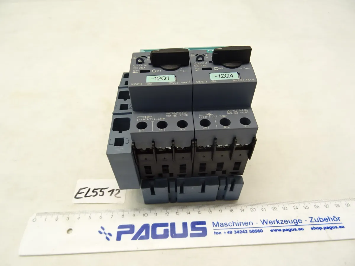 Siemens Motorschutzschalter 11-16 A, 3RV2021, 2 Stück, mit