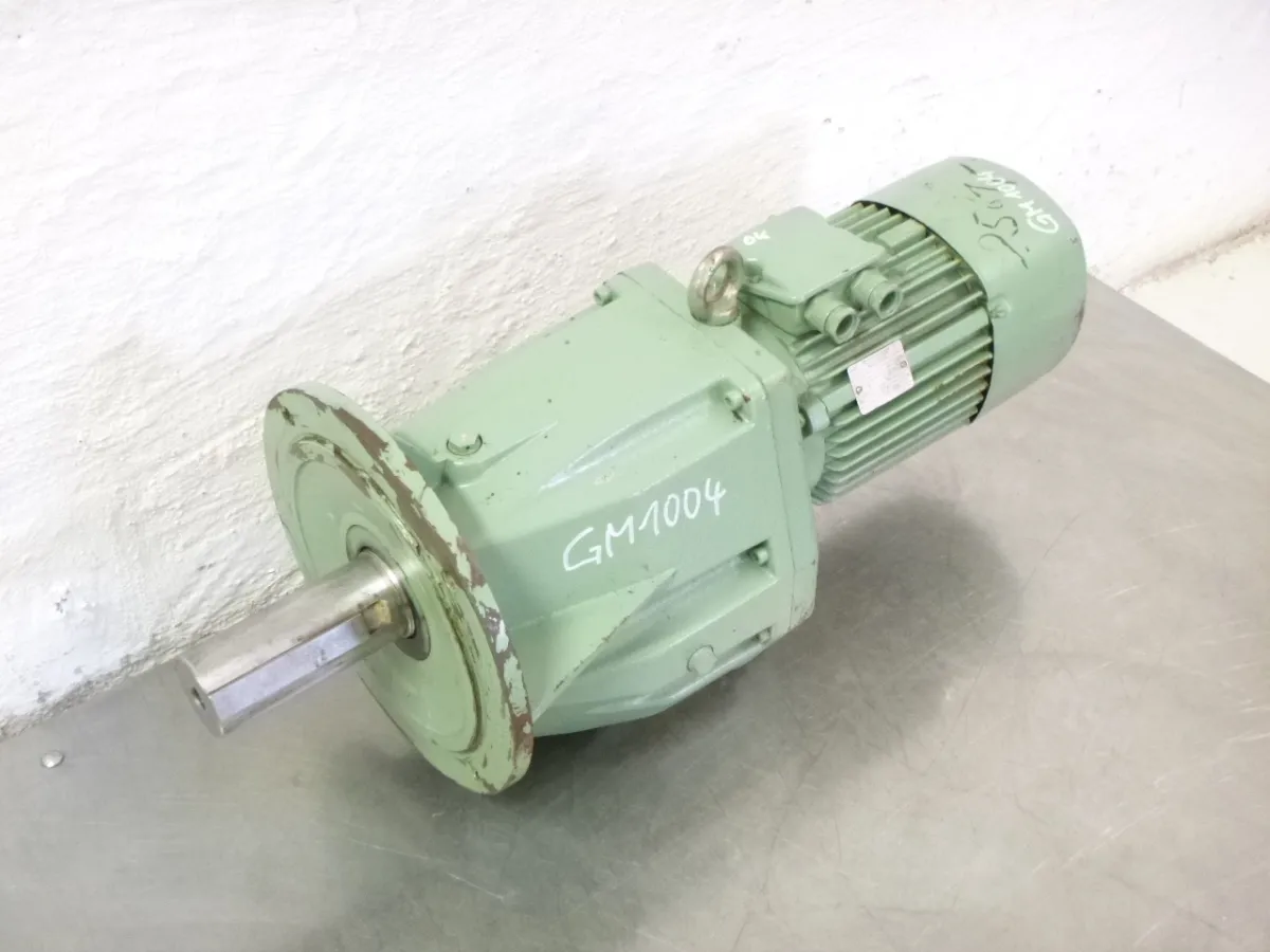 VEM Getriebemotor mit Bremse 1,0 / 0,6 kW, 50 / 25 U/m