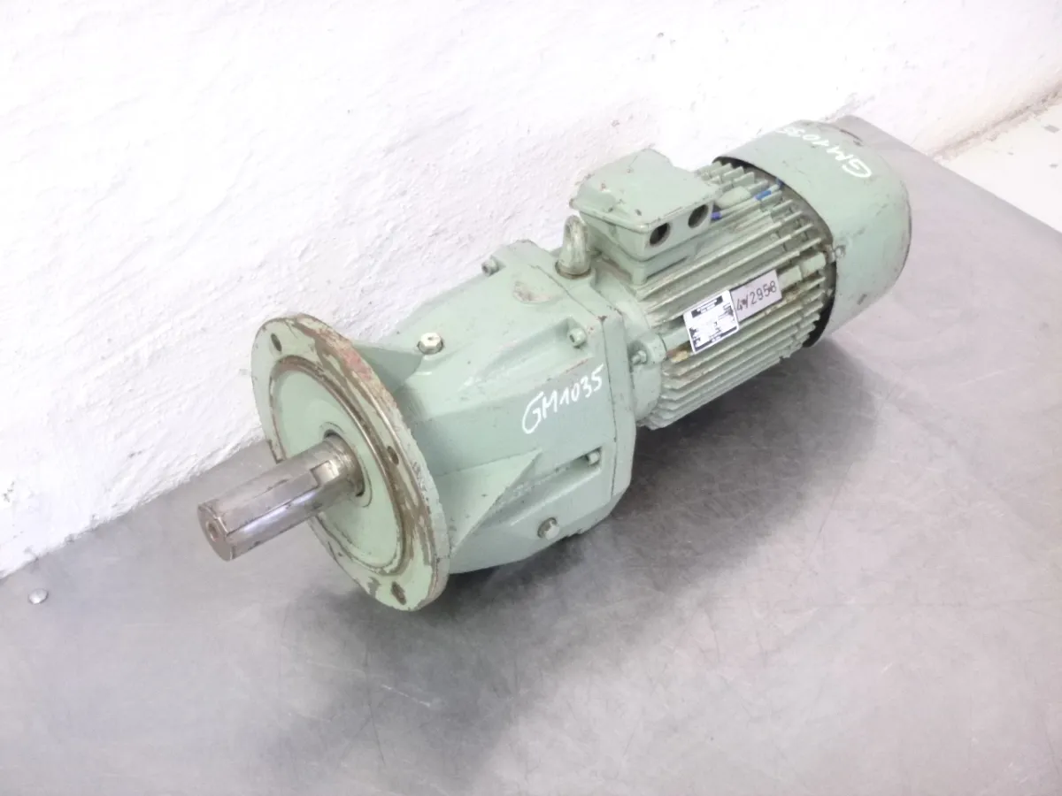 VEM Getriebemotor mit Bremse 1,0 / 0,6 kW, 80 / 40 U/m