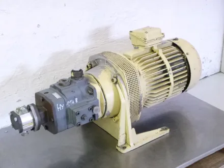 Rexroth Doppelhydraulikpumpe mit Motor 1PV2V4-23 / 1PF2G24 – RESALE