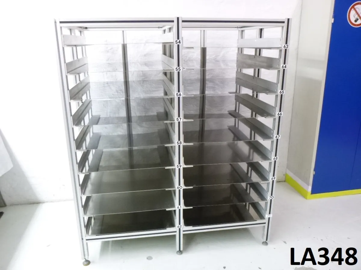 Etagenschrank 1380 x 720 x 1630 mm (Edelstahl)