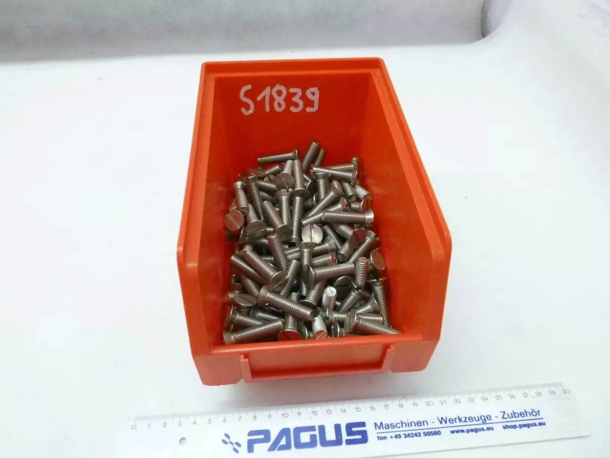 Edelstahl- Senkkopfschrauben mit Schlitz M10 x 40