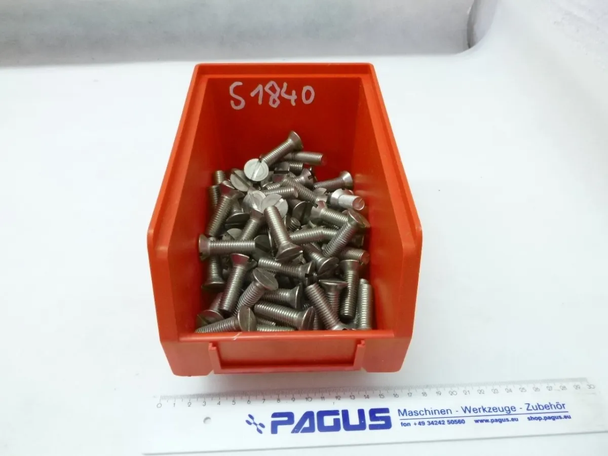 Edelstahl- Senkkopfschrauben mit Schlitz M12 x 40