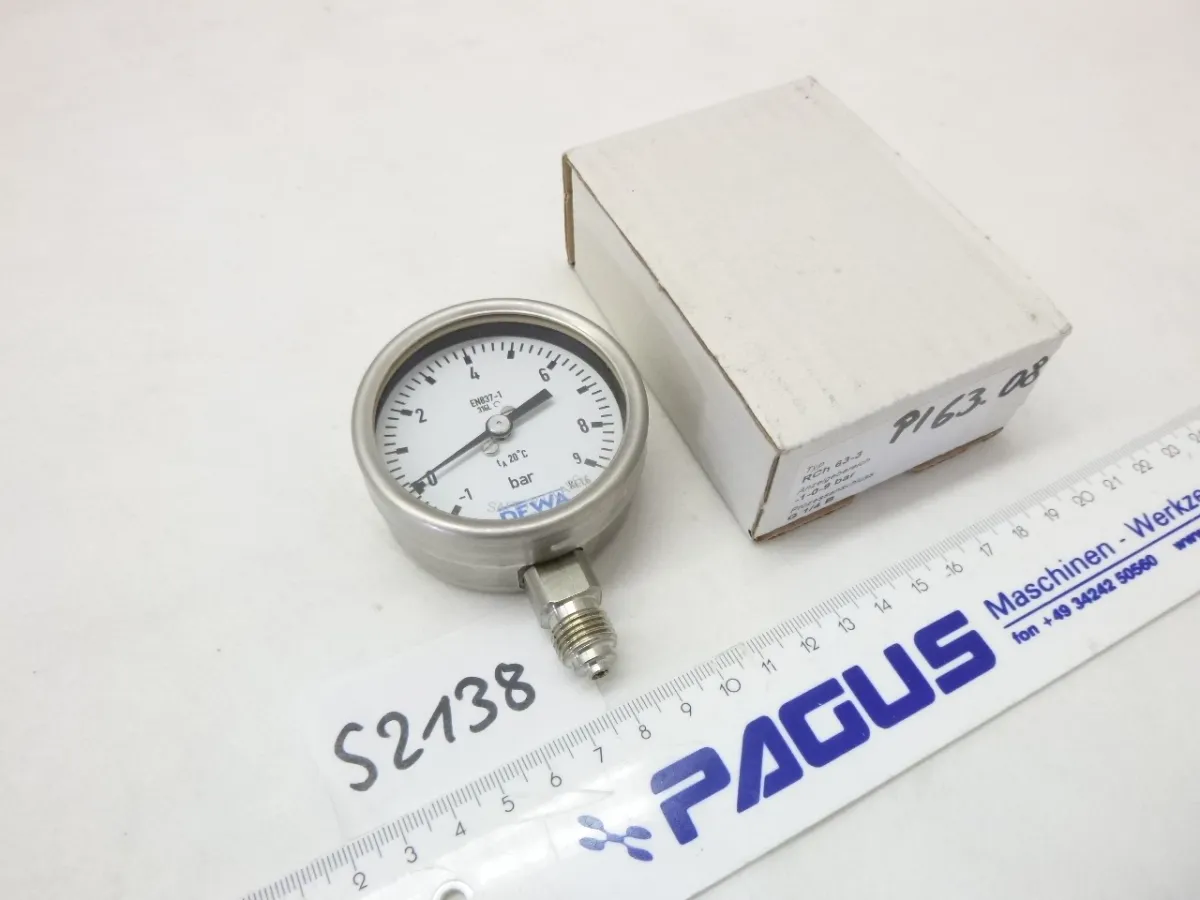 Manometer RCh 63-3, -1 - 0 - 9 bar