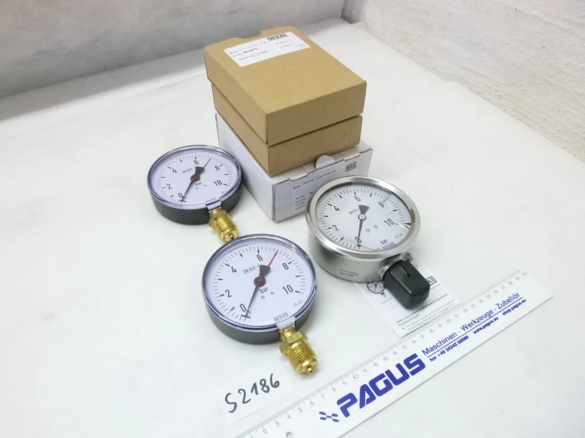 Manometer 10 bar, 3 Stück